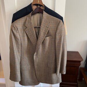 Two Hart Schaffner Marx Blazers - 42 S - Houndstooth and Black